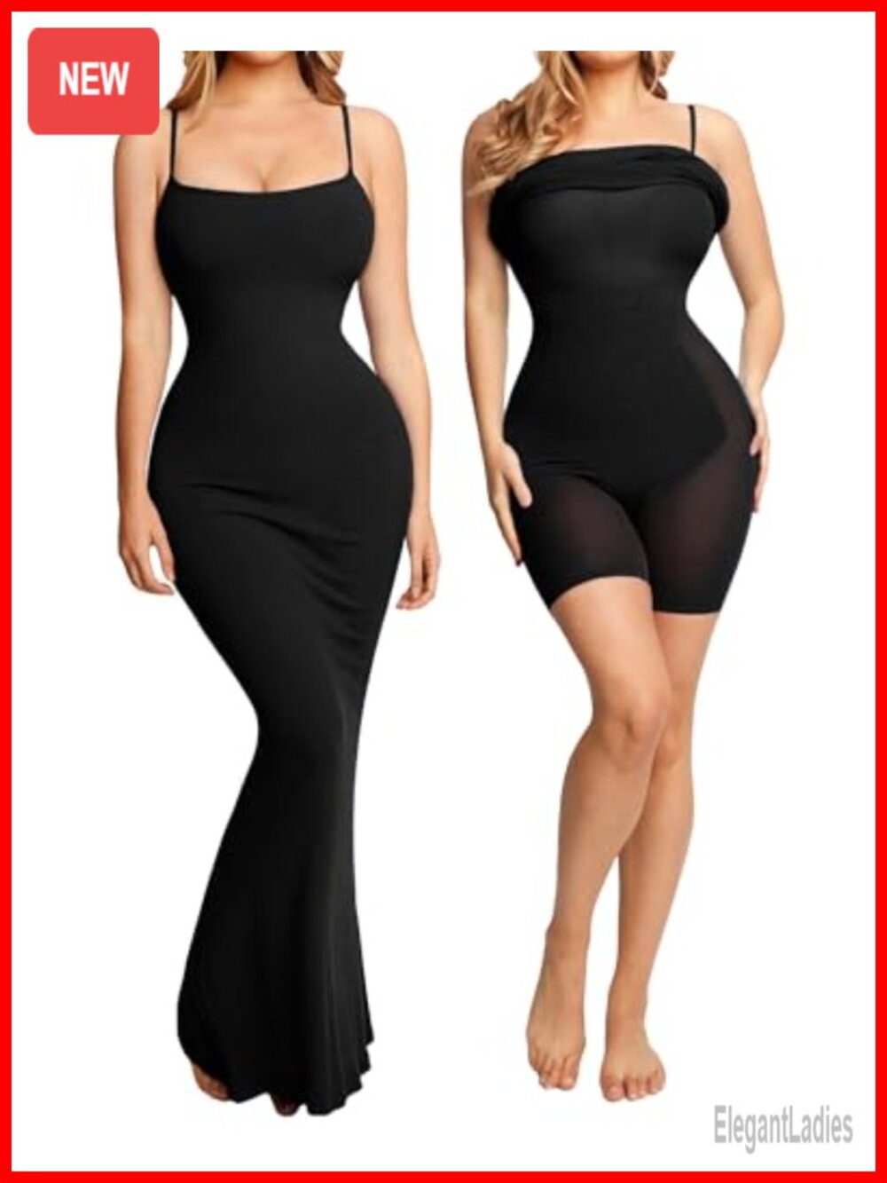 Popilush Maxi Dress with Shapewear Sleeveless Modal Slimming